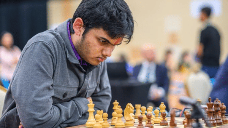 At just 16, chess prodigy Abhimanyu Mishra makes history by defeating world champion D Gukesh