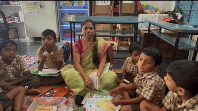P. Manoja in the only teacher at Mandal Parishad Primary School, Venkatapuram, in rural Vijayawada. | Udit Bubna/ThePrint