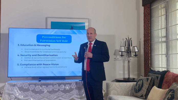 Israeli Ambassador to India Reuven Azar at a press conference Tuesday. | Keshav Padmanabhan/ThePrit