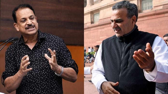 Rajiv Pratap Rudy beat Sanjeev Balyan to win the Constitution Club elections, but after the elections, a war of words ensued between the two | ANI