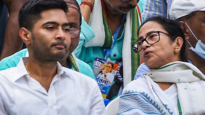 File photo of West Bengal Chief Minister Mamata Banerjee with Trinamool congress General Secretary and Mamata's nephew Abhishek Banerjee