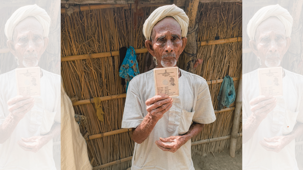 Kashi Ram, a Dalit landless labourer in Gopalganj, who says he is deprived of welfare measures despite having a Voter ID. | Sourav Roy Barman/ThePrint