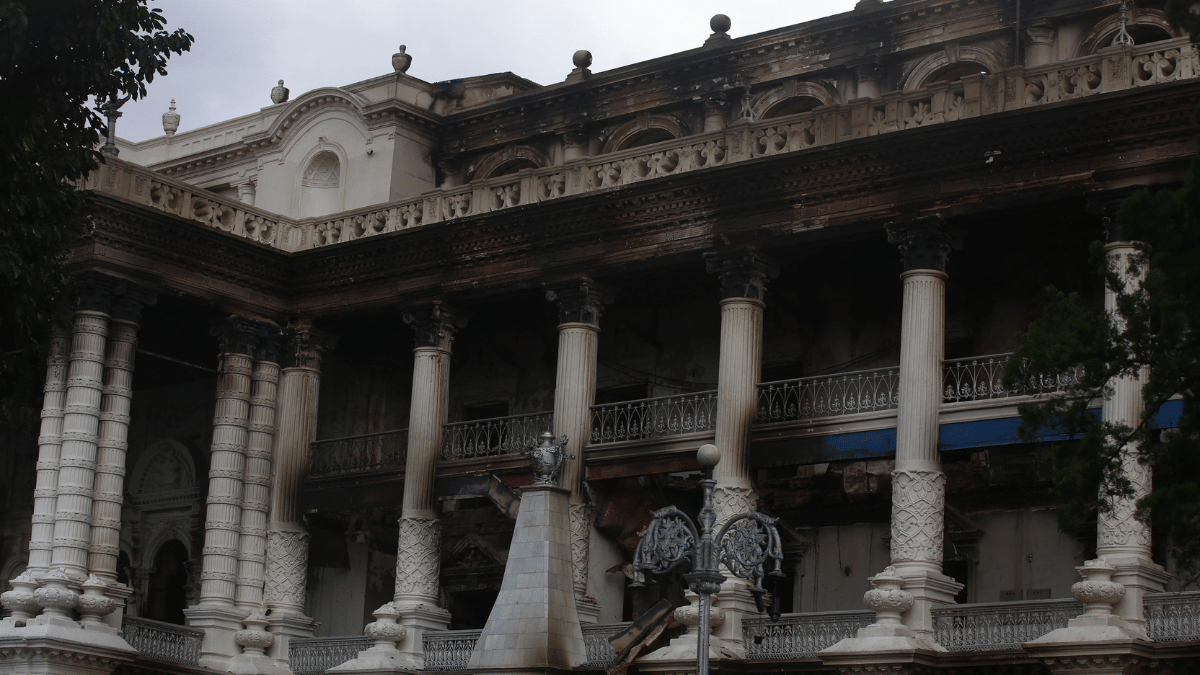 The Singha Durbar bore the brunt of protesters' fury. | Manisha Mondal/ThePrint 