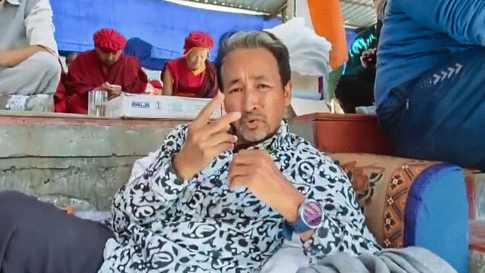 Sonam Wangchuk speaks on the violent protest over the statehood demand and the inclusion of Ladakh under the Sixth Schedule, in Leh | ANI