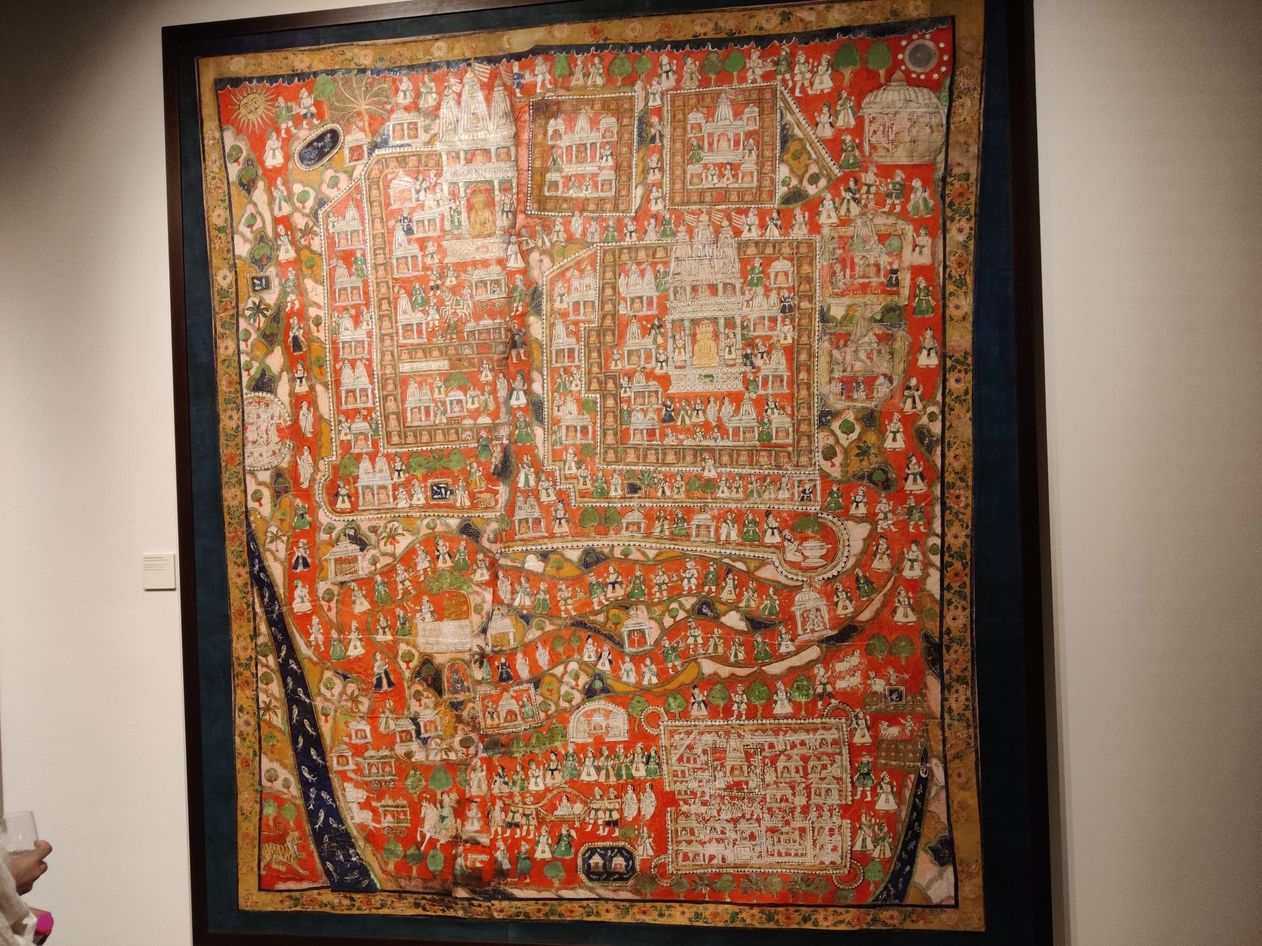 The Shatrunjaya Mahatirtha Pata map, Jain Pilgrimage to Shatrunjaya, brings the sacred journey to life