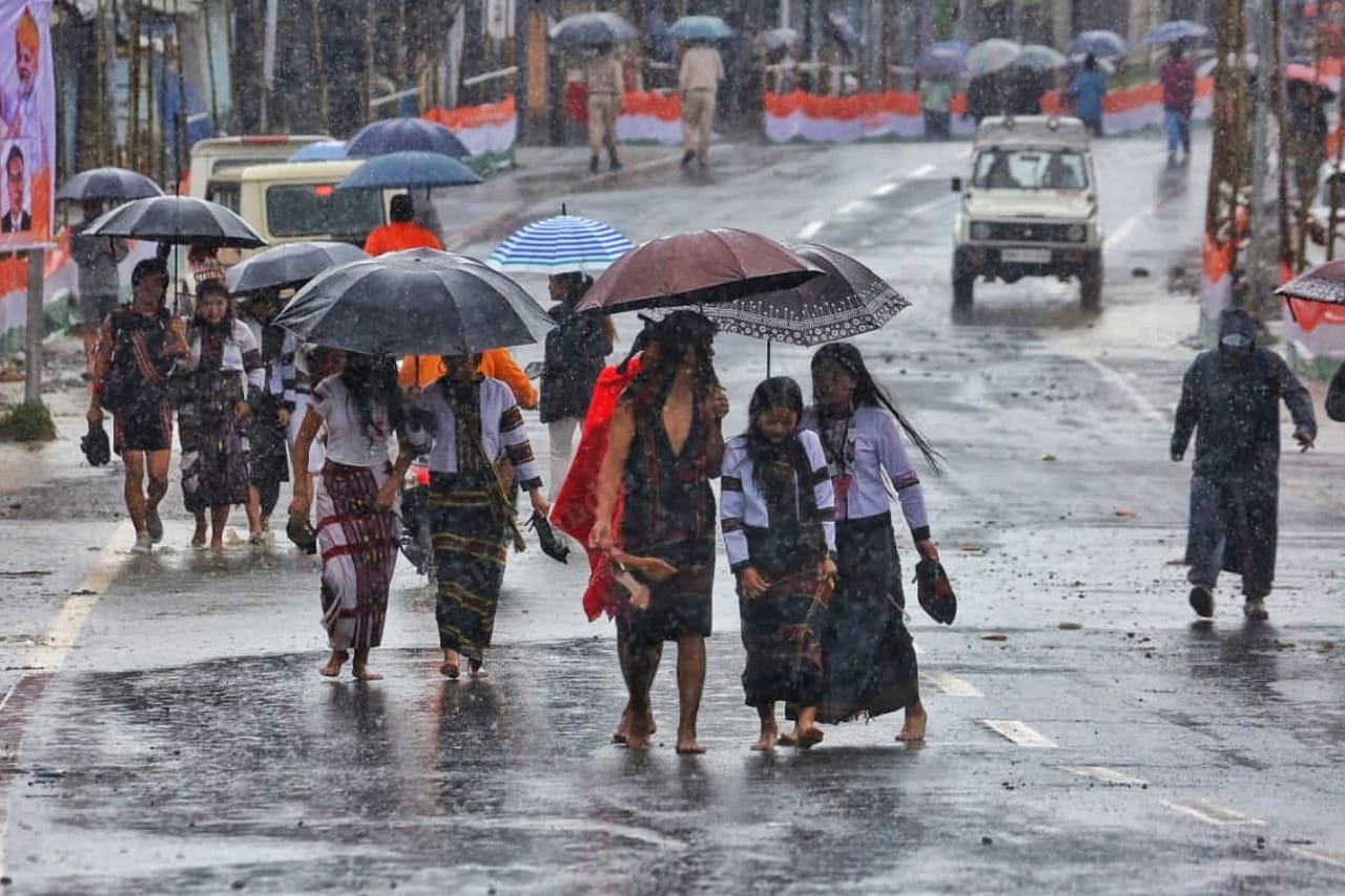 Churachandpur residents heading to Prime Minister Narendra Modi's rally at Peace Ground, Churachandpur | Praveen Jain | ThePrint
