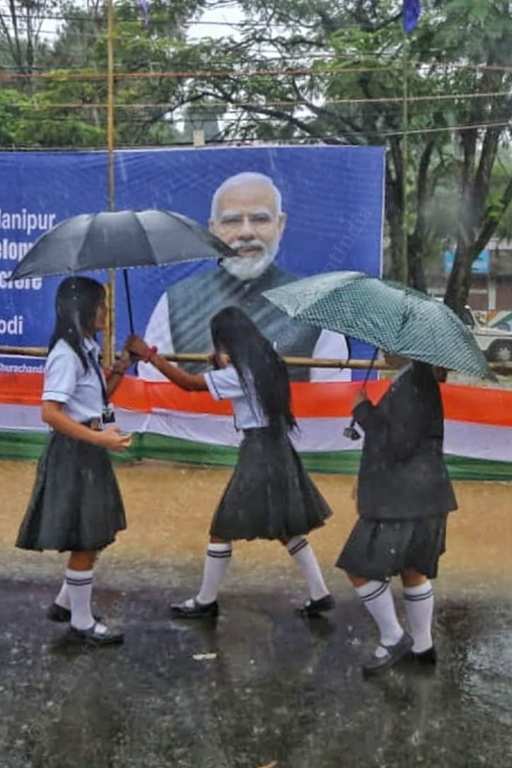 Banners, Hoardings of PM Modi everywhere in churachandpur | Praveen Jain | ThePrint