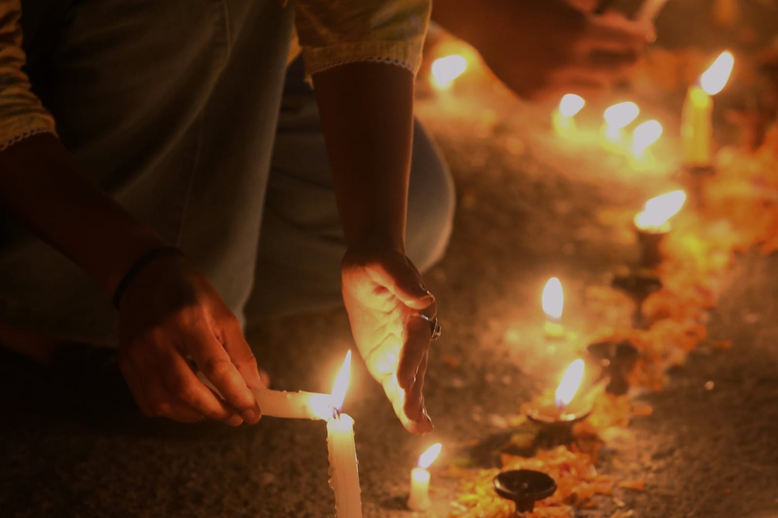 A candle is lit as tribute to the fallen protesters | Manisha Mondal | ThePrint