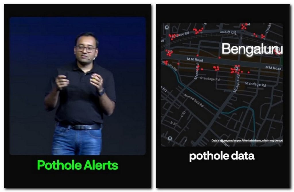 Ather Potholes alert