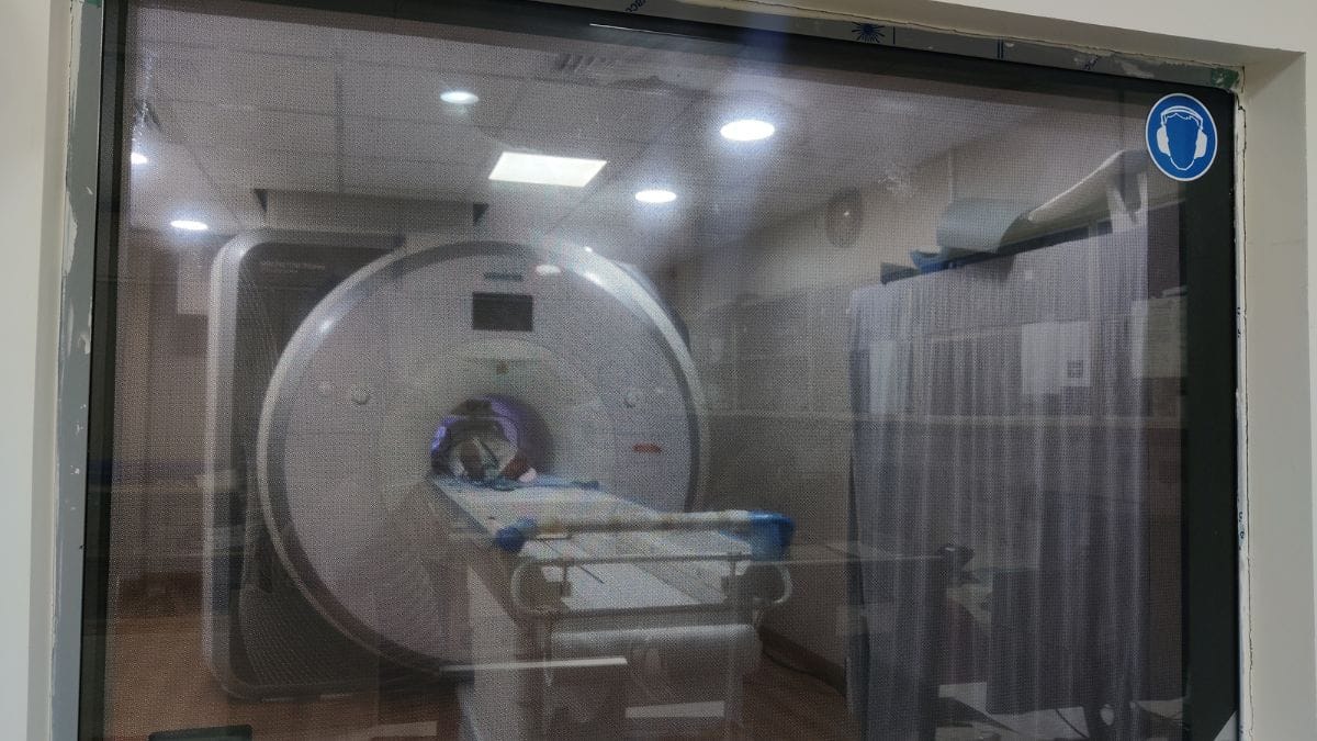 The Siemens MRI machine in NBRC where patients from Palwal come in every week for their brain scans