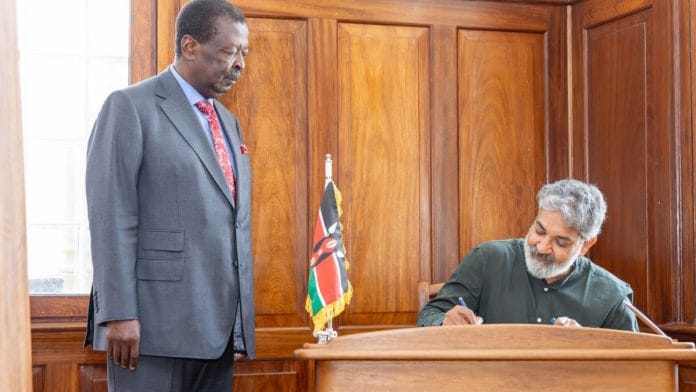 SS Rajamouli met Musalia Mudavadi, the Prime Cabinet Secretary of Kenya | X