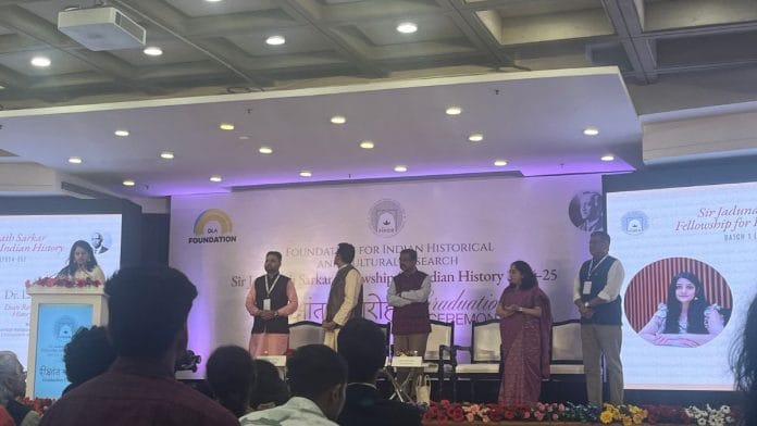 The graduation ceremony of the Jadunath Sarkar fellowship was held at Delhi’s IIC| Antara Baruah, ThePrint