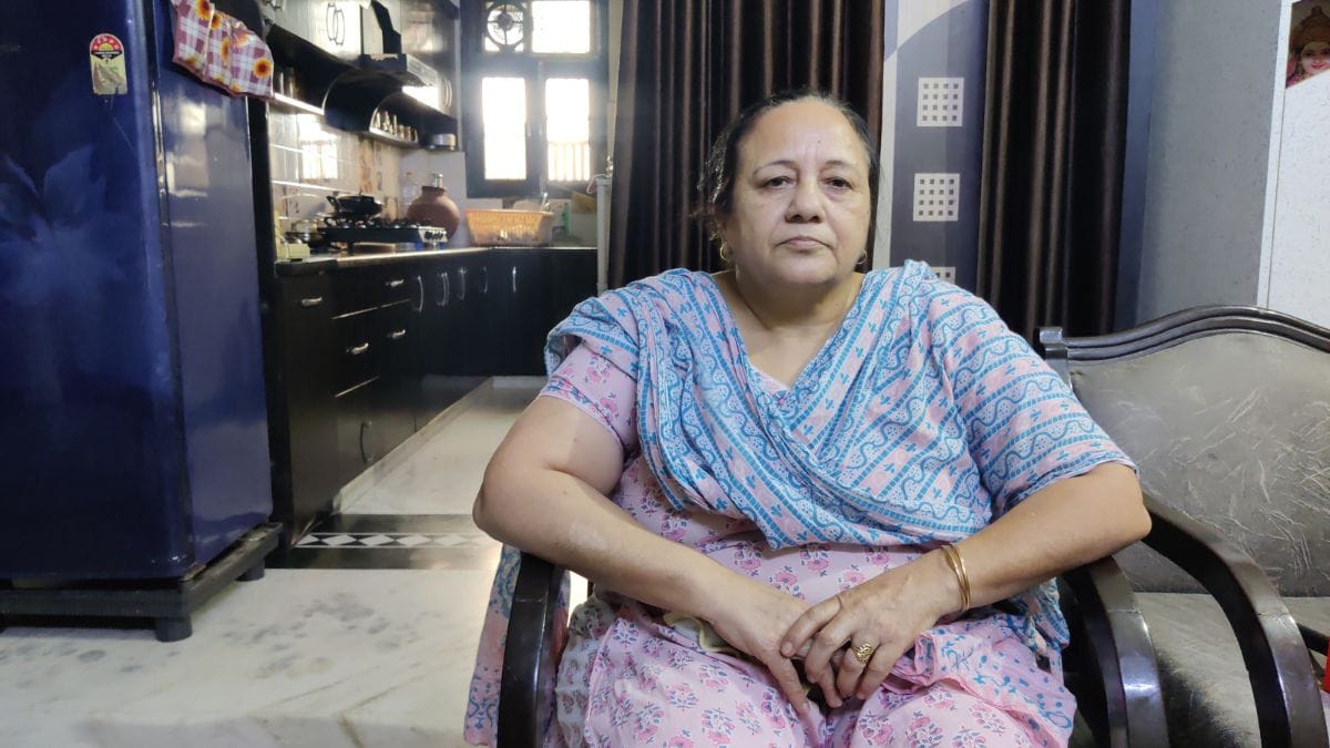 Vineet Arora's mother at her house in Ghaziabad | Sakshi Mehra, ThePrint