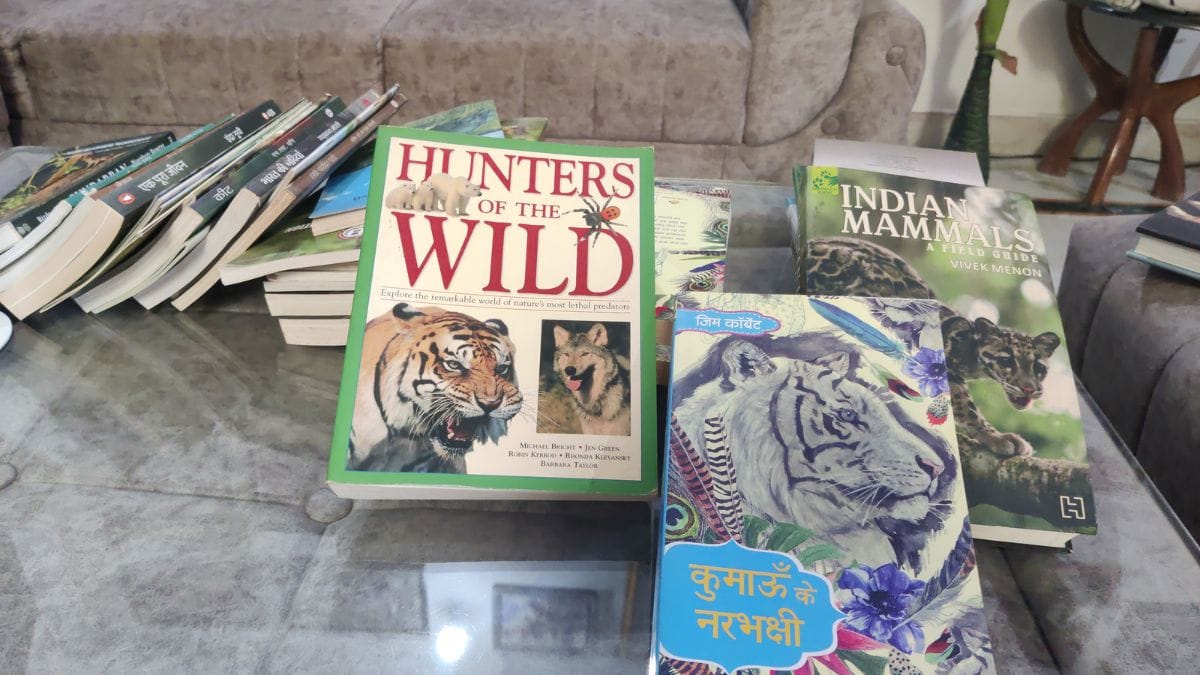 Gandas' books that he has read to understand the wildlife more | Sakshi Mehra, ThePrint