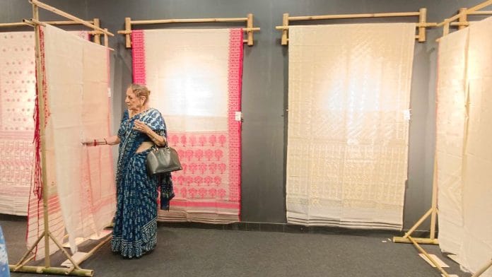 Guests were allowed to touch several pieces on display at the exhibition | Almina Khatoon, ThePrint