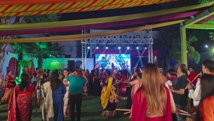 At a pre-dandiya event at Delhi’s Punjabi Bagh Club