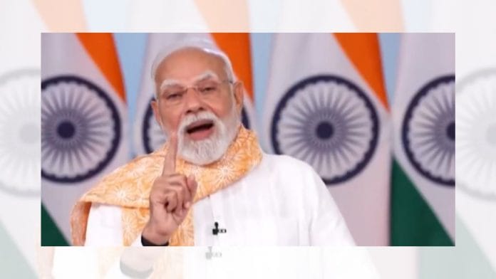 Prime Minister Narendra Modi gives an impassioned speech on his mother via video conference | Screenshot from X