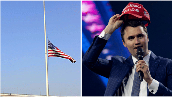 President Donald Trump has directed that American flags be flown at half-mast until September 14 as a mark of respect in the memory of Charlie Kirk, the White House said in an official statement on Wednesday | ANI/Reuters