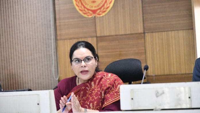 File photo of IAS officer Amneet P. Kumar, wife of deceased IPS officer Y. Puran Kumar | X@wcd_haryana