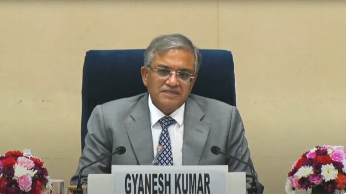 CEC Gyanesh Kumar addressing press conference in New Delhi on 6 October, 2025 | YouTube/ECI