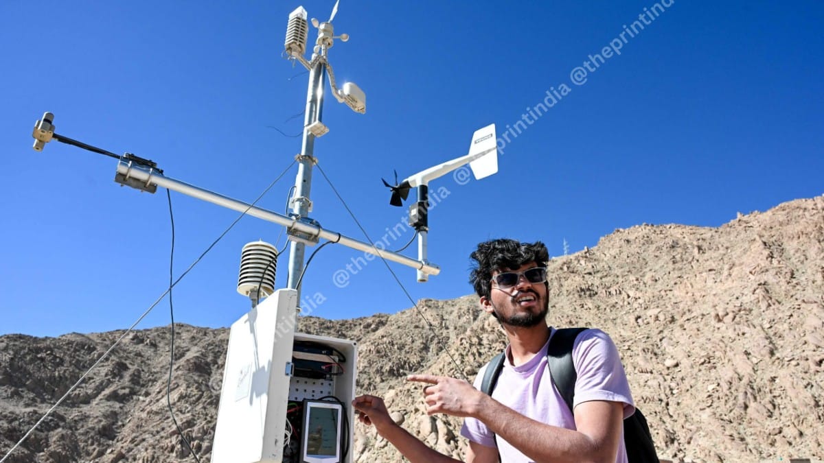 HIAL fellow points to device that allows them to keep track of impact on solar passive-heated buildings | ThePrint/Suraj Singh Bisht