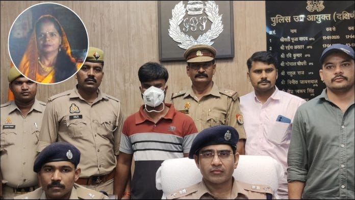 Nikhil Yadav was arrested Monday for the murder of his mother, Renu Yadav (inset) | By Special Arrangement | ThePrint