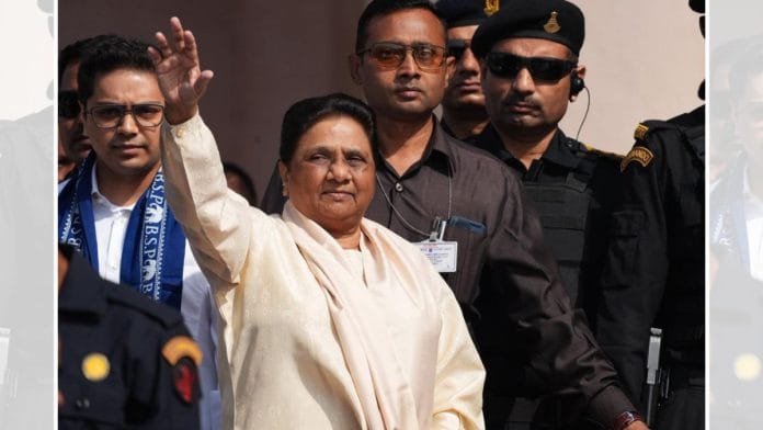 BSP chief Mayawati arrives for the rally | By Special Arrangement | ThePrint