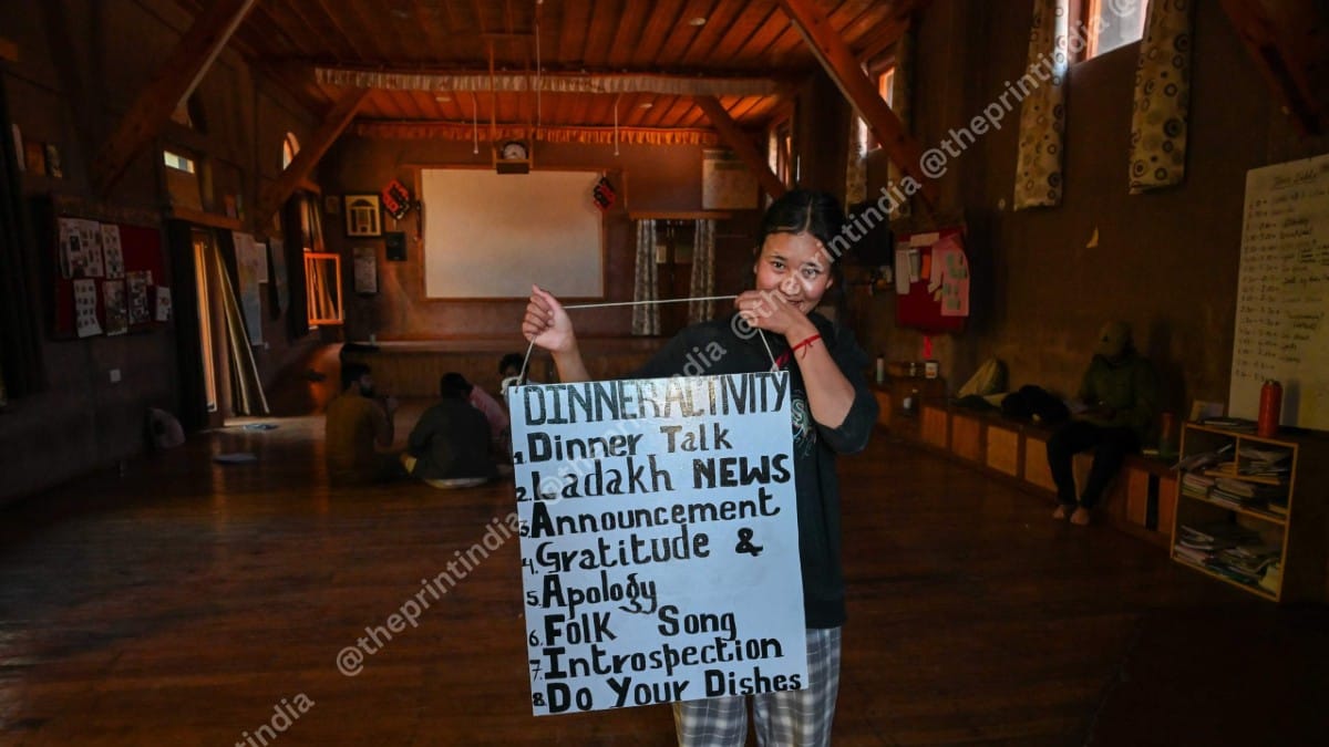 The mess on SECMOL campus, a space for students to share meals and conversations | ThePrint/Suraj Singh Bisht