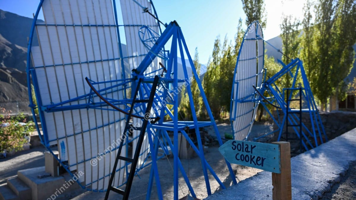 Solar cookers installed on SECMOL campus | ThePrint/Suraj Singh Bisht