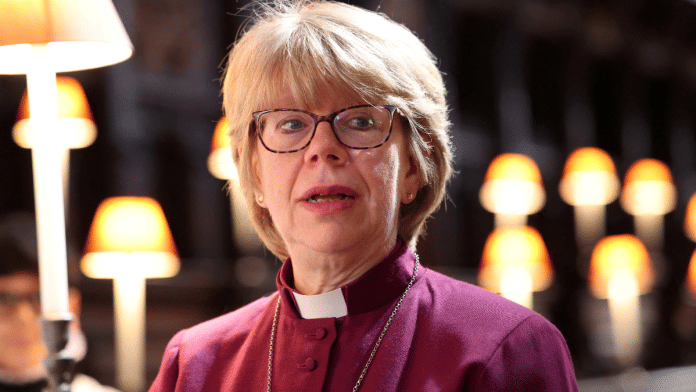 Sarah Mullally, the first female Bishop of London, looks on at St Paul's Cathedral in London on 29 June 2024. | File Photo | Isabel Infantes | Reuters