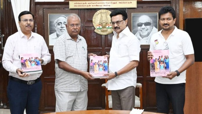 Tamil Nadu State Planning Commission’s Executive Vice-Chairman J. Jeyaranjan submitted several reports, including one on the start-up ecosystem, to Chief Minister M.K. Stalin Tuesday | Photo: By special arrangement