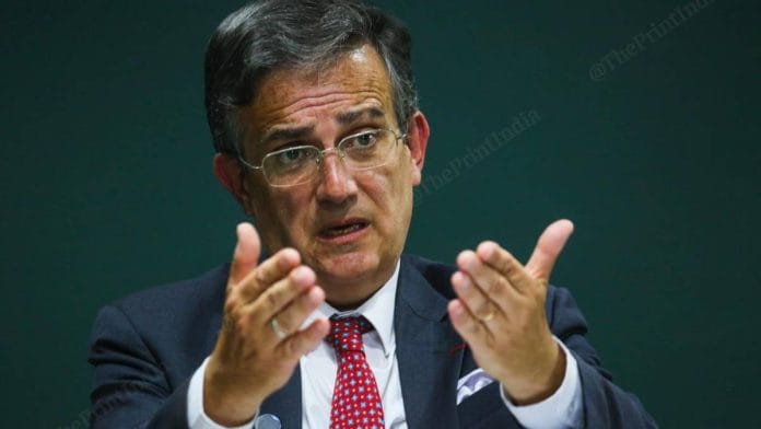 French Ambassador Thierry Mathou at ThePrint newsroom | Photo: Praveen Jain/ThePrint