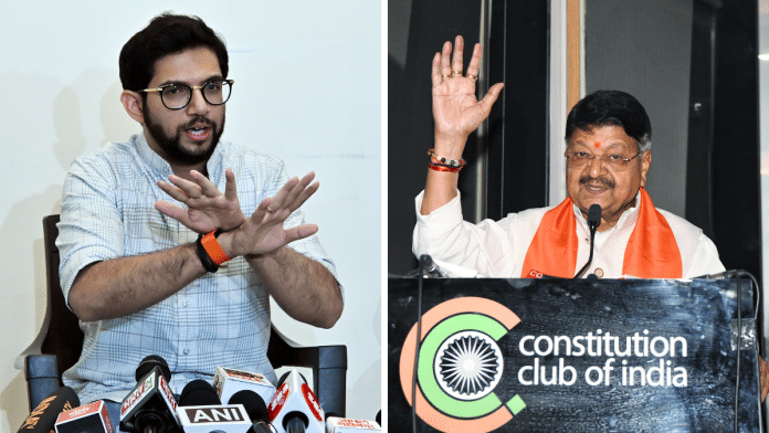 File photo of Aaditya Thaceray & Kailash Vijayvargiya | ANI