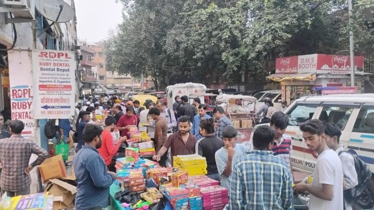 Demand for green crackers picks up at market near Delhi’s Jama Masjid, but there’s no ‘variety’