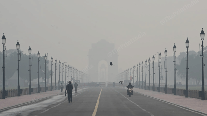 A view of Kartavya Path in the heart of Delhi on Tuesday morning | Suraj Singh Bisht | ThePrint