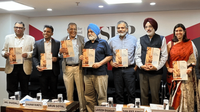 Officials & Industry representatives with CSEP distinguished fellow Montek Singh Ahluwalia, who was among the audience, during panel discussion on India’s Quality Control Orders. | Photo: Udit Bubna