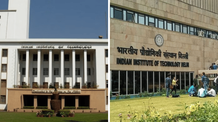 File photos of IIT Kharagpur and IIT Delhi | Commons