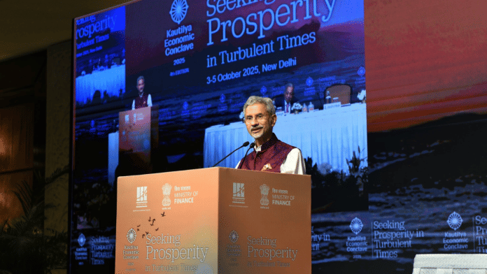 EAM S. Jaishankar address Kautilya Economic Conclave 2025. | X/@DrSJaishankar