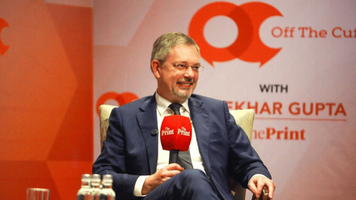 Russian Ambassador to India Denis Alipov at ThePrint's Off The Cuff | Ankit Roy