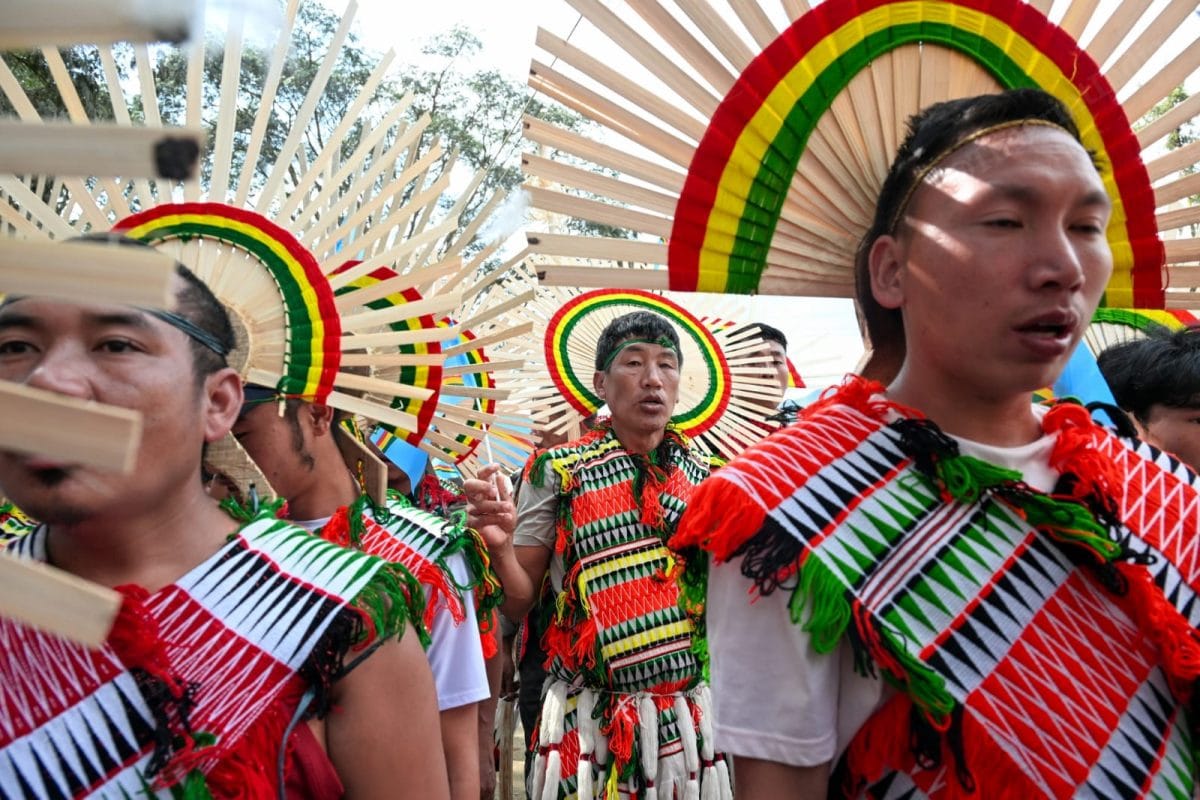 Nagas in traditional attire to welcome Muivah | ThePrint/Suraj Singh Bisht