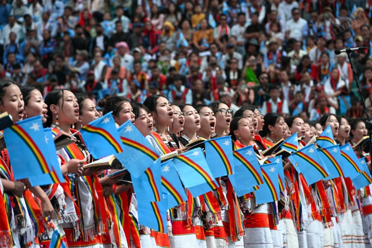 A choir performance was part of the reception | ThePrint/Suraj Singh Bisht