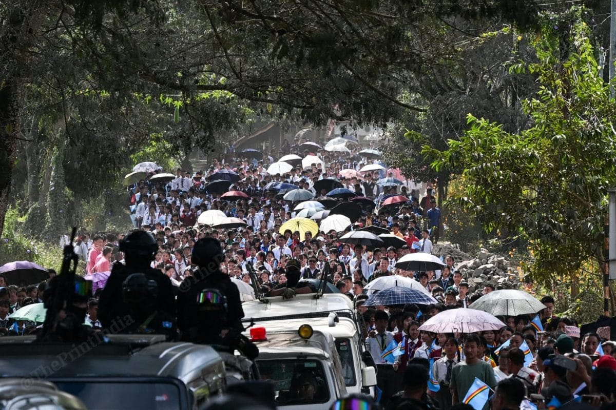 Nagas from different parts of Manipur welcome NSCN (I-M) gen secy in Senapati with posters | ThePrint/Suraj Singh Bisht