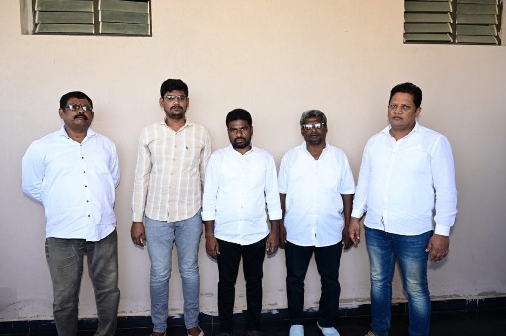 The five men convicted and sentenced to death for the 2015 Chittoor double murder. The prime accused, Chintu, is on the extreme right | Photo: X/@@SPchittoor