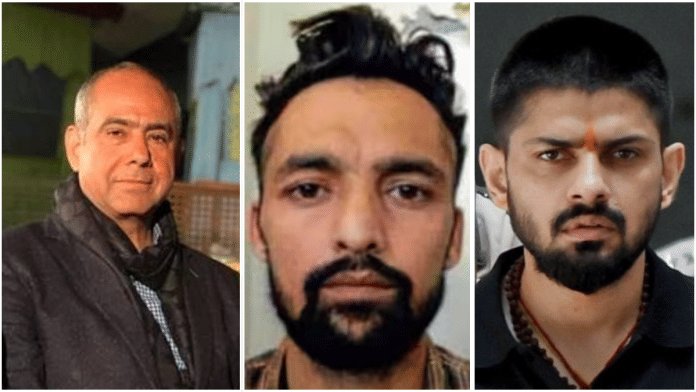 (Left to Right) Killed Indian-origin businessman Darshan Singh Sahsi, Gangster Goldy Dhillon, and Gangster Lawrence BIshnoi | X/ANI