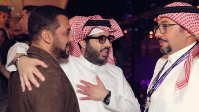 Salman Khan posing with Turki Al-Sheikh, Saudi adviser, in Riyadh | Instagram, Salman Khan