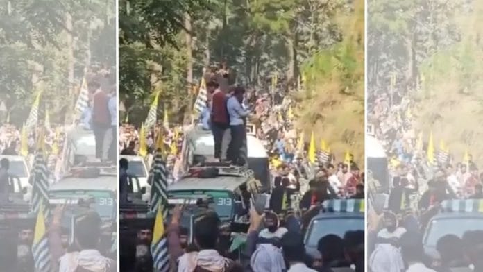 Protesters marching from Jhelum valley toward Muzaffarabad | X/@major_pawan
