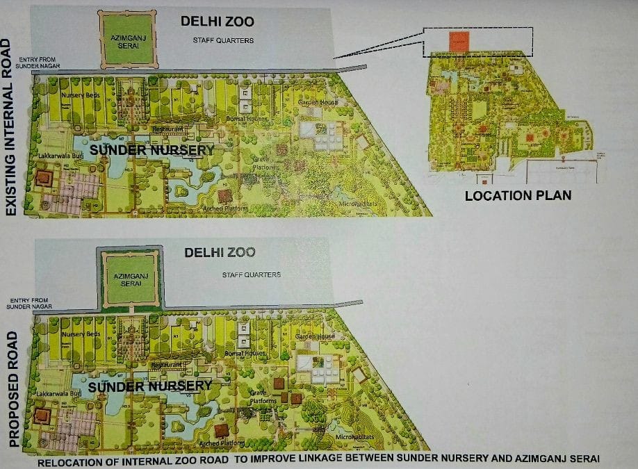 Diagram showing one of AKTC’s proposed solutions to divert the road leading to the zoo’s staff quarters | Photo: AKTC