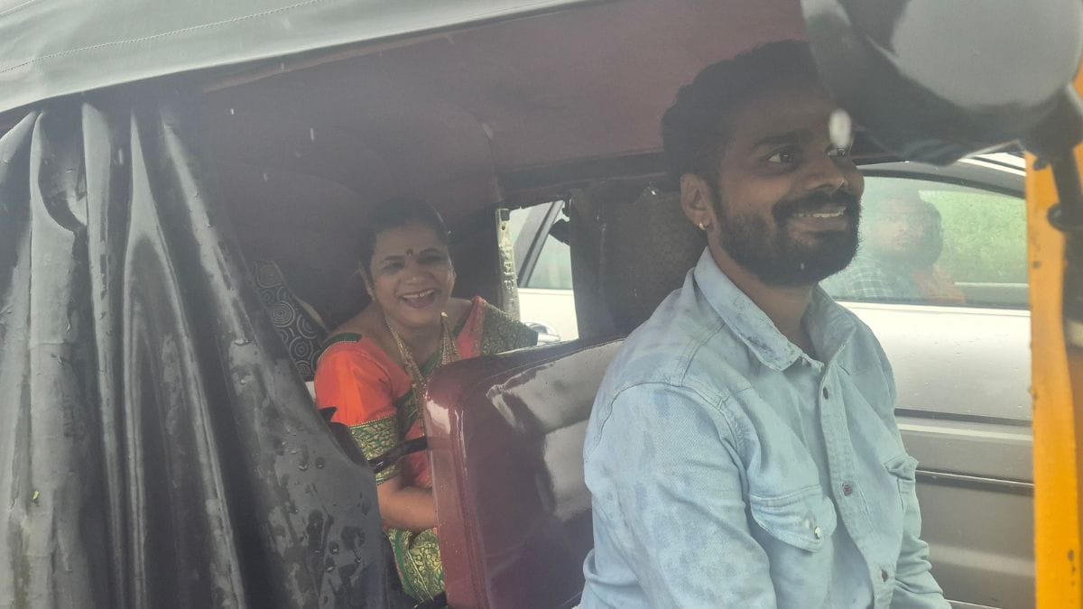 Auto driver complaints of severe backache due to the potholes NH 66 | Photo: Shubhangi Misra, ThePrint