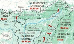 Ongoing and recently completed railway projects in the Northeast India