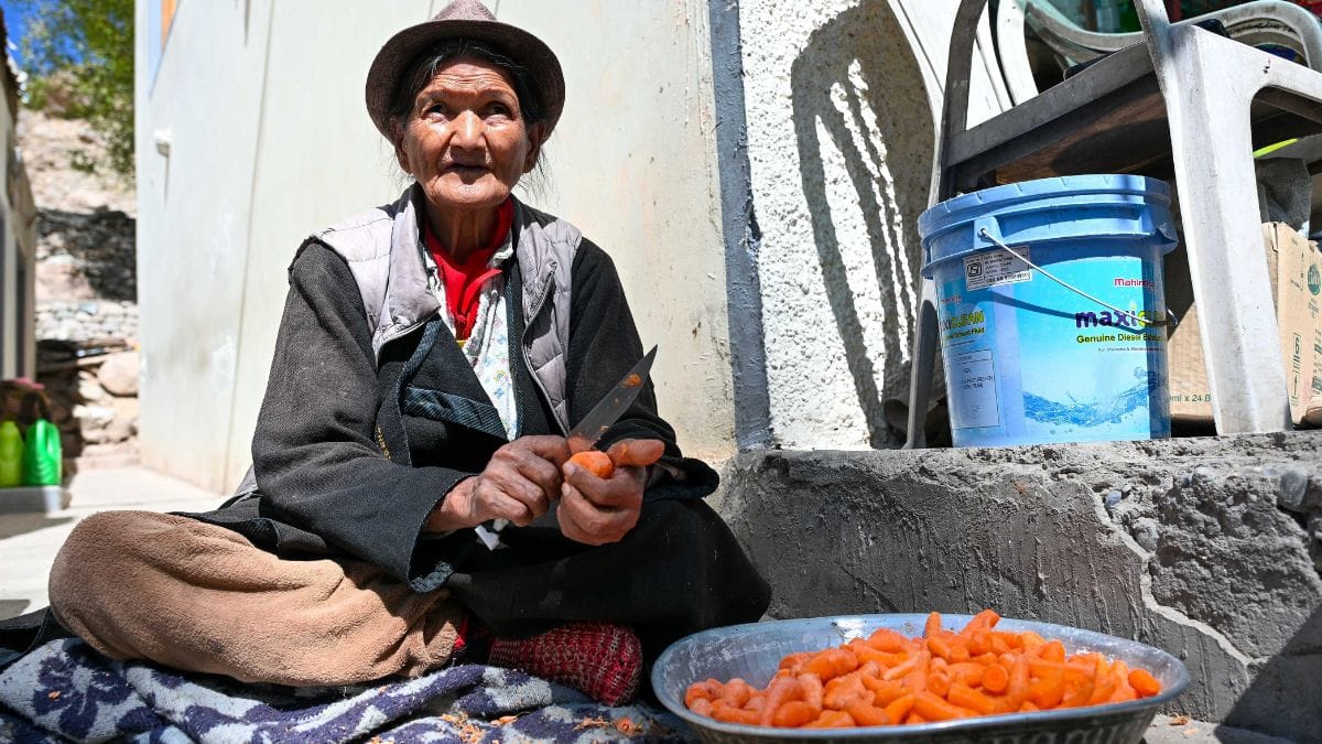 Tsering Yangchen, 79, a neighbour of Wangchuk's family in Ladakh’s Uleytokpo village | Suraj Singh Bisht | ThePrint